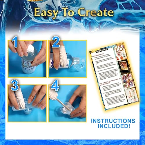 Miniatura 7 de Zoncolor Kit de iniciación de moldes de silicona de resina epoxi, todo en uno, decoración del hogar de oficina, arte transparente, kit de