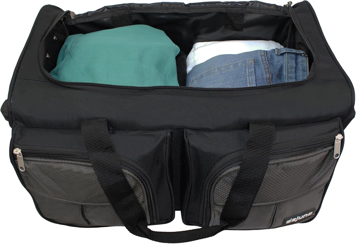 Dejuno 28-inch Rolling Duffle Bag - Charcoal