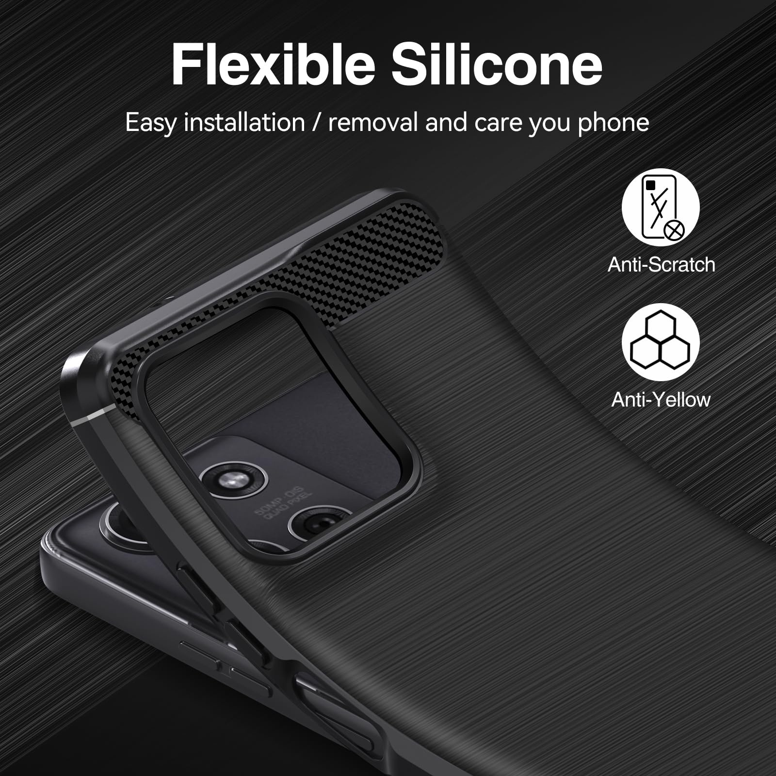 iVoler Etui do Motorola Moto G75 5G z 2 szt. szkło hartowane, [Odporny na wstrząsy wojskowy] Ochronna obudowa, cienka miękka silikonowa TPU odporna na odciski palców odporna na zarysowania obudowa,