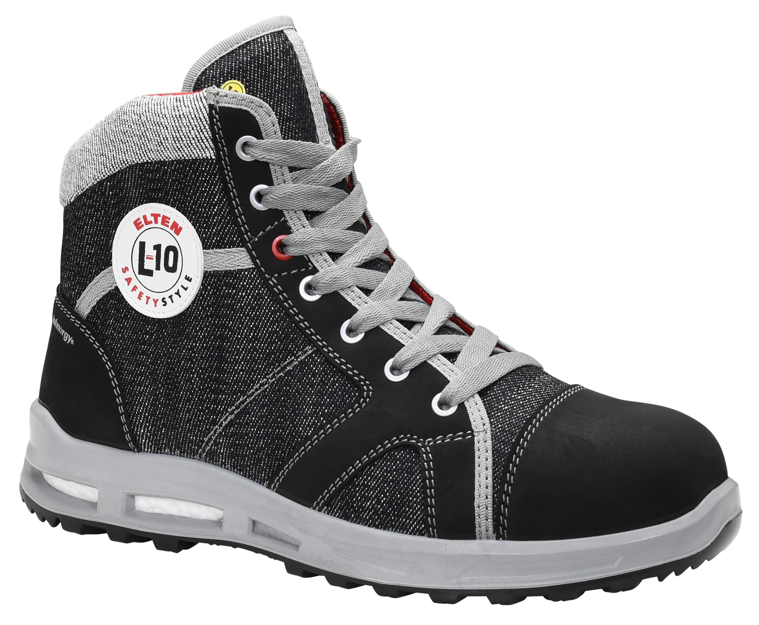 ELTEN Sicherheitsschuhe SENSATION XXT Mid ESD S2, Herren, Infinergy-Dämpfung, sportlich, Sneaker, leicht, dunkelblau, Stahlkappe, Halbstiefel - Größe 36