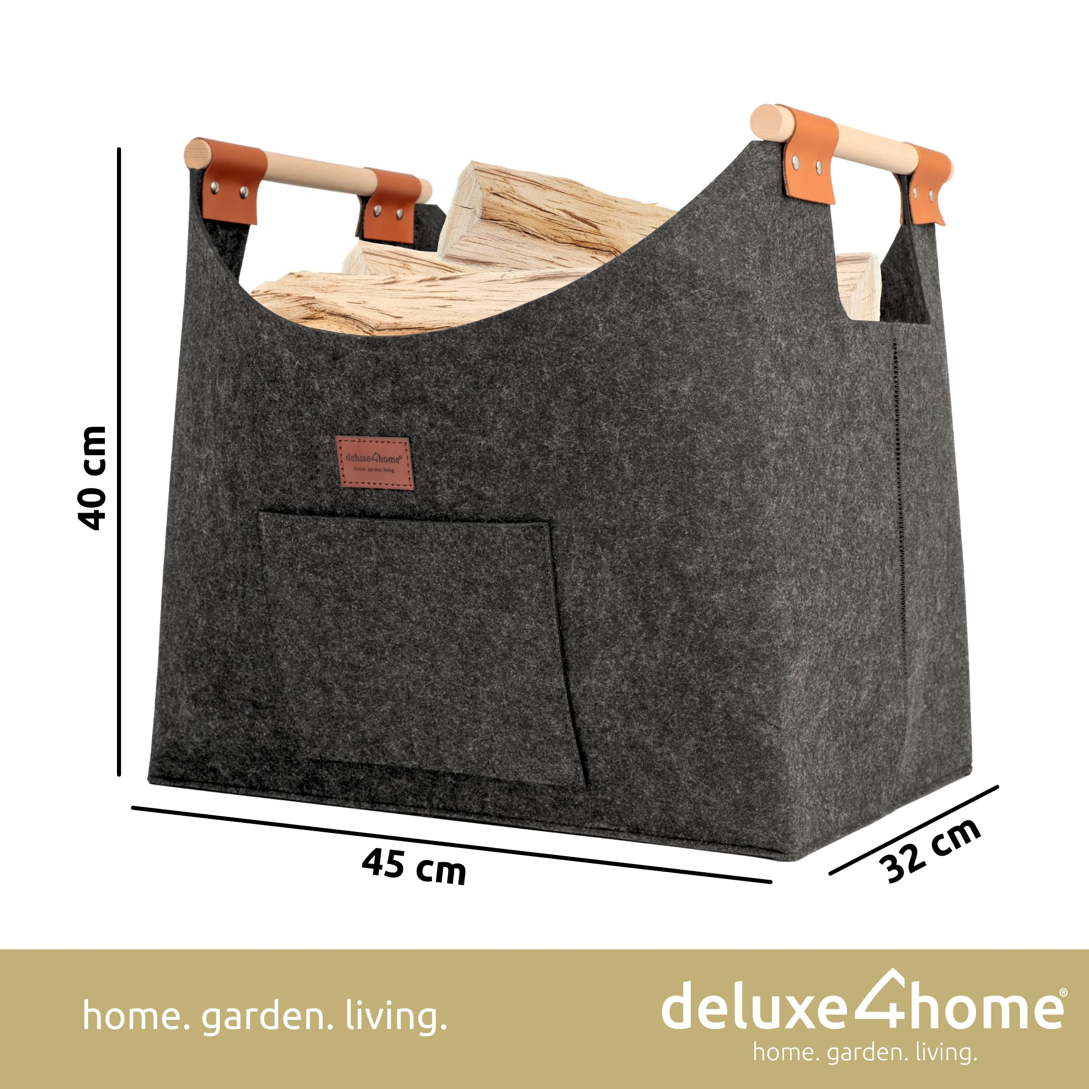 Kiste Für Brennholz Innen XXL Brennholz-Korb Aus Filz – Mit