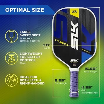 Selkirk Pickleball Paddle 2024 SLK | Features Multilayer Fiberglass and Graphite Pickleball Paddle Face | SX3 Honeycomb Core | Pickleball Racket Designed in the USA for Traction and Stability