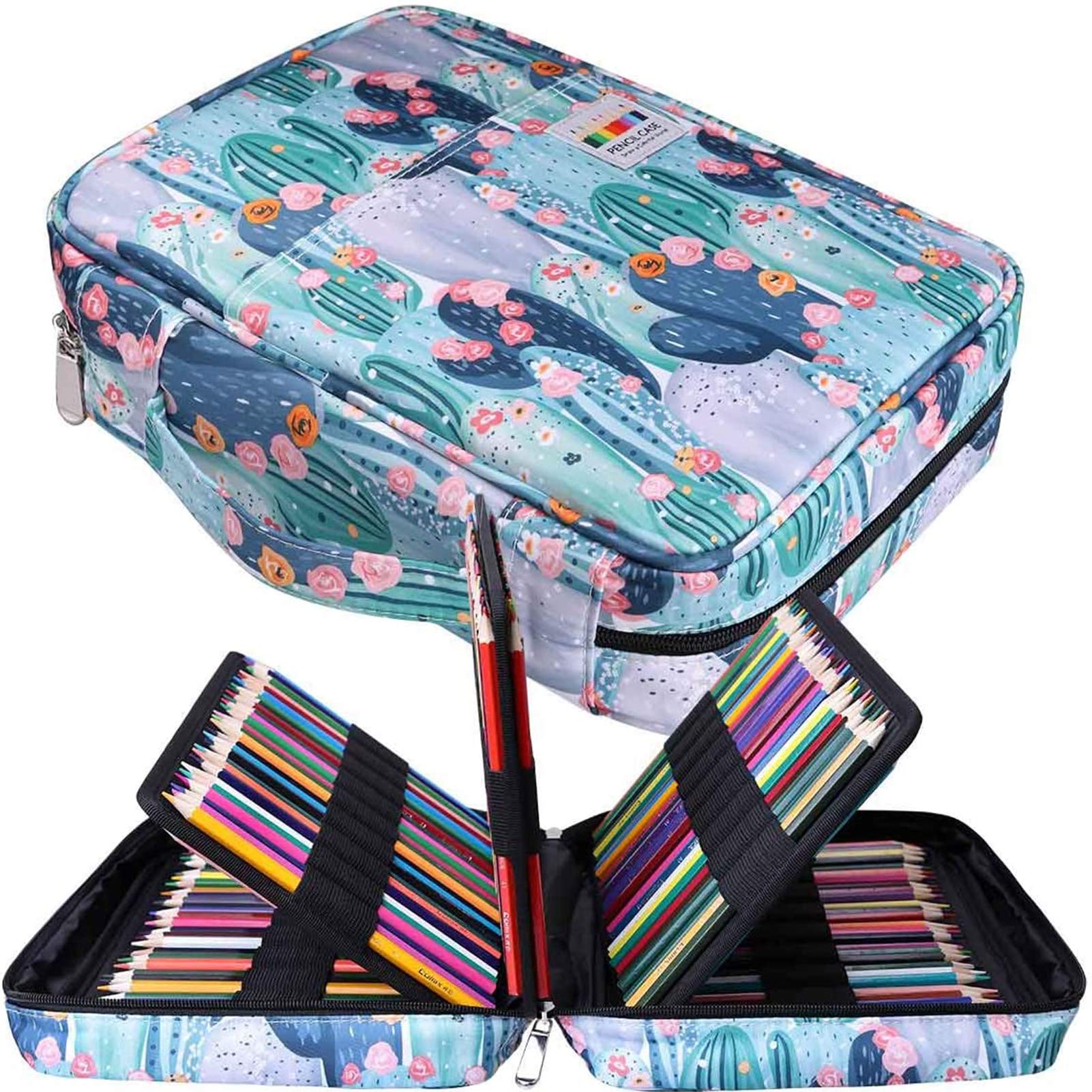 JAKAGO Estuche de lápiz de Color 220 Grande, Estuche Escolar con asa sólida, portátil Impermeable Bolsa de lápiz, Ideal para excelente Regalo para Mujer/Hombre/Estudiante/Artista