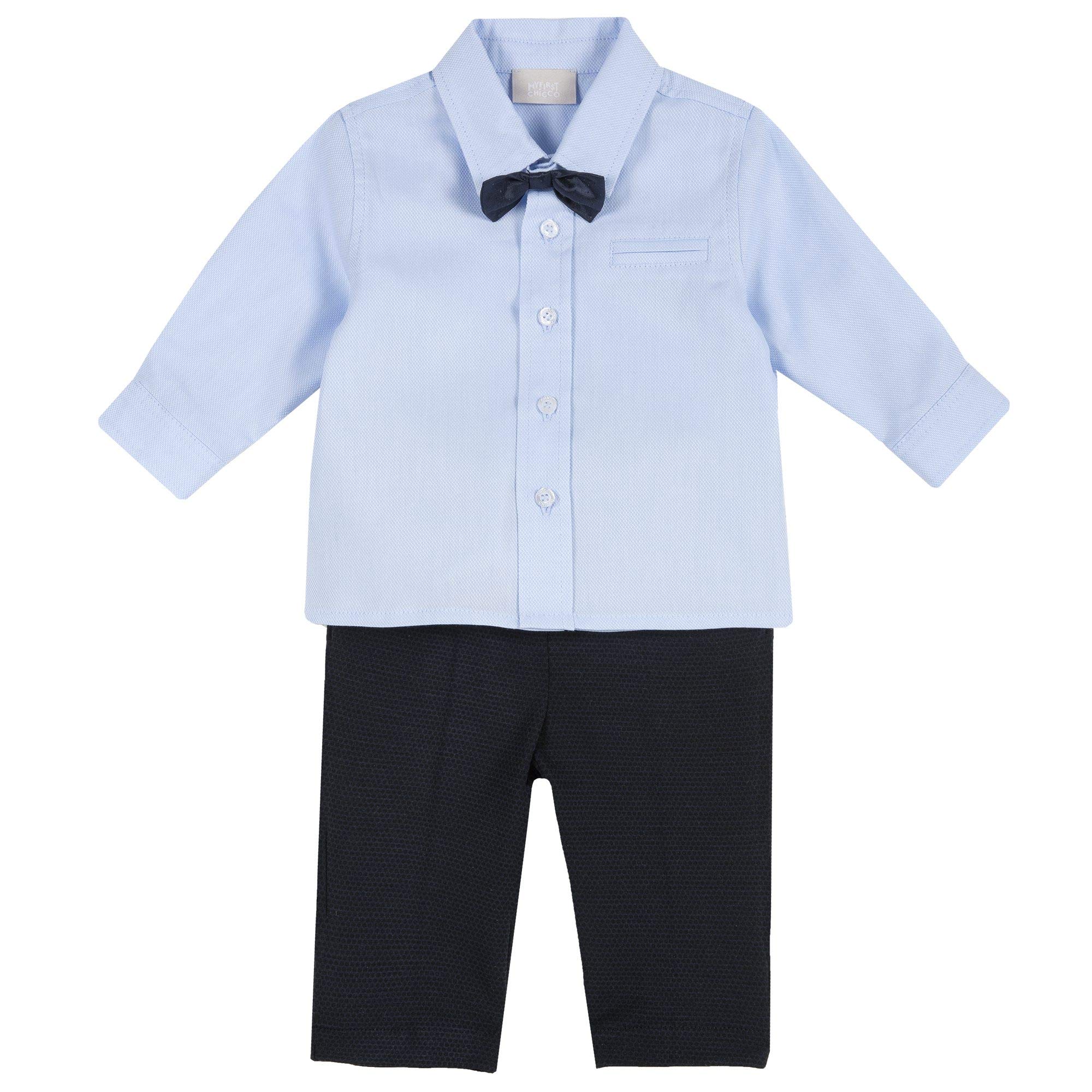Chicco Jungen Anzug Festanzug Hose Hemd Fliege Set