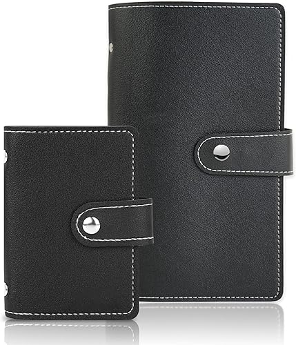 LIZIMANDU - Estuche para tarjetas de visita, piel sintética, organizador de tarjetas de identificación, para hombres y mujeres, capacidad de hasta