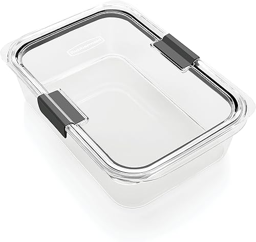Miniatura 5 de Rubbermaid Brilliance 2024351 - Recipientes de vidrio para alimentos de 3.2 tazas con tapas, sin BPA y a prueba de fugas, medianos, transparentes,