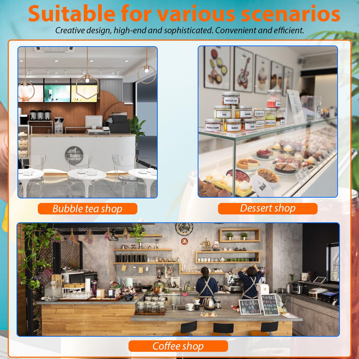 Tapadora portátil y Ligera para Puestos de Venta Ambulante | Soportes ajustables en altura, eje giratorio estable y rodillo, para sellar latas de refrescos, PET y aluminio