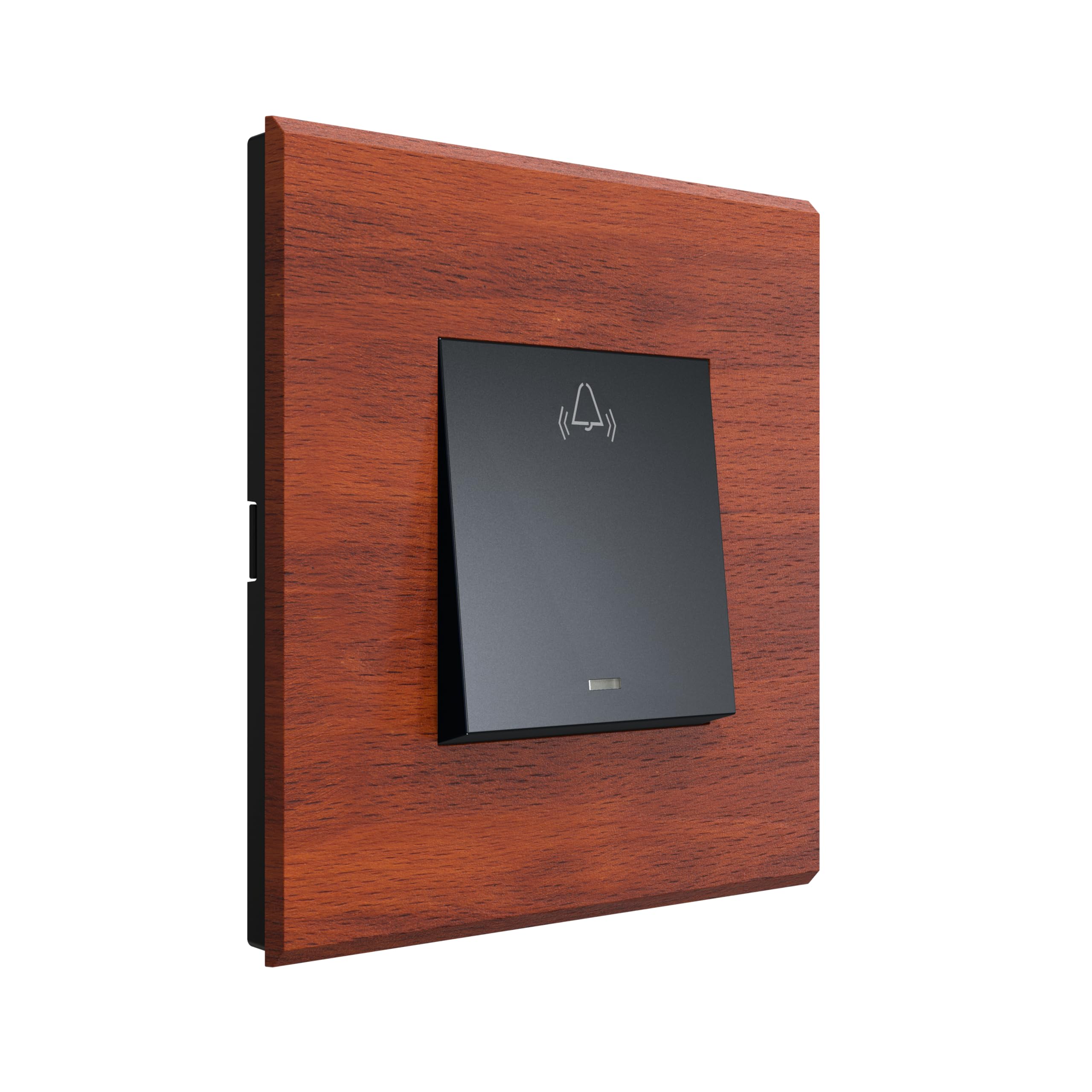 Wipro Artisa 2 Module 6A Bellpush Switch (Silver Grey) with Cover Plate (Cherry Mahogany) | Real Hardwood Plate with Anti Termite Coating | Fire Retardant Switch | Pure Copper Contactor | Combo Pack 1-picture-24