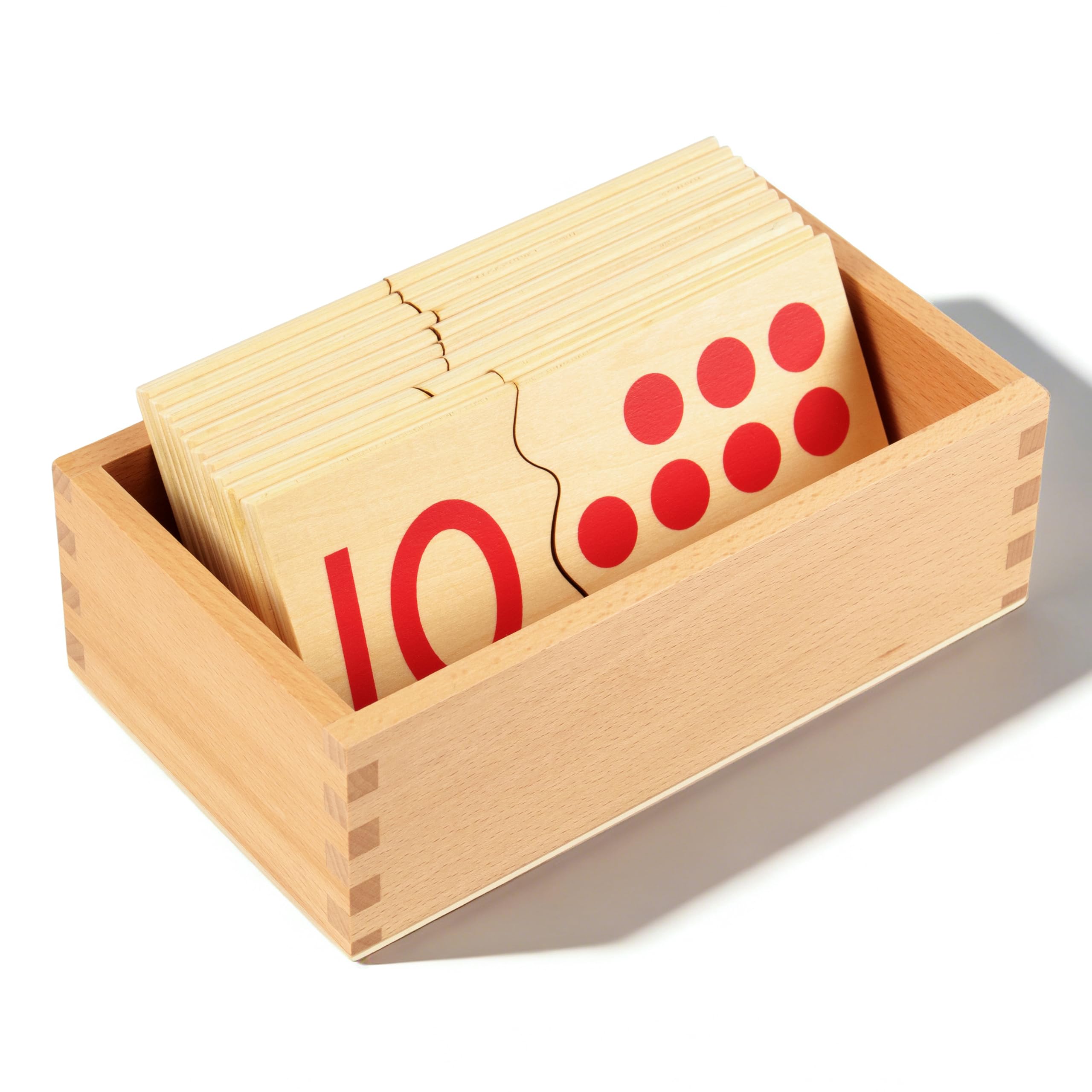 Montessori materiali matematici, giocattolo educativo in legno per numeri e calcoli, scuola materna e elementare, scuola domestica e aule a partire dai 3 anni (puzzle con numeri Montessori 1