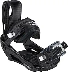 5th Element Fixações De Snowboard Stealth 3 Para Adultos Para Homens. Disco De Fixação Universal E Ferragens Para Snowboard All-Mountain Iniciante A Intermediário. (Preto/Branco, Grande/X-Grande)