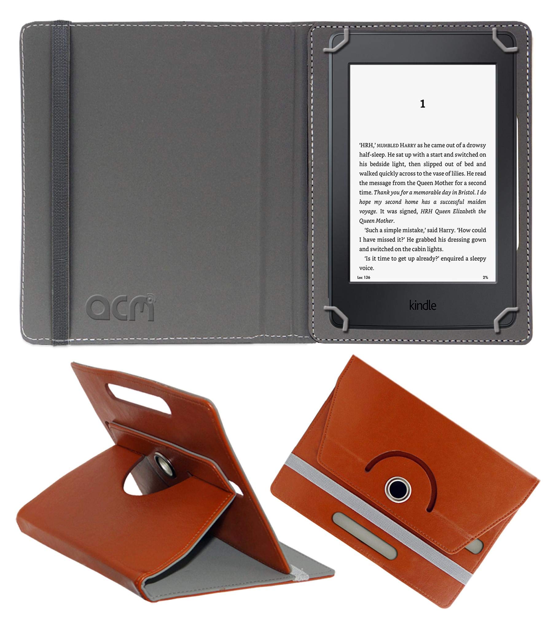 Acm Rotating Leather Flip Case Compatible with Kindle Paperwhite 7th Gen 6" Tablet Cover Stand Black (B07TZGRDXK) Amazon Price History, Amazon Price Tracker