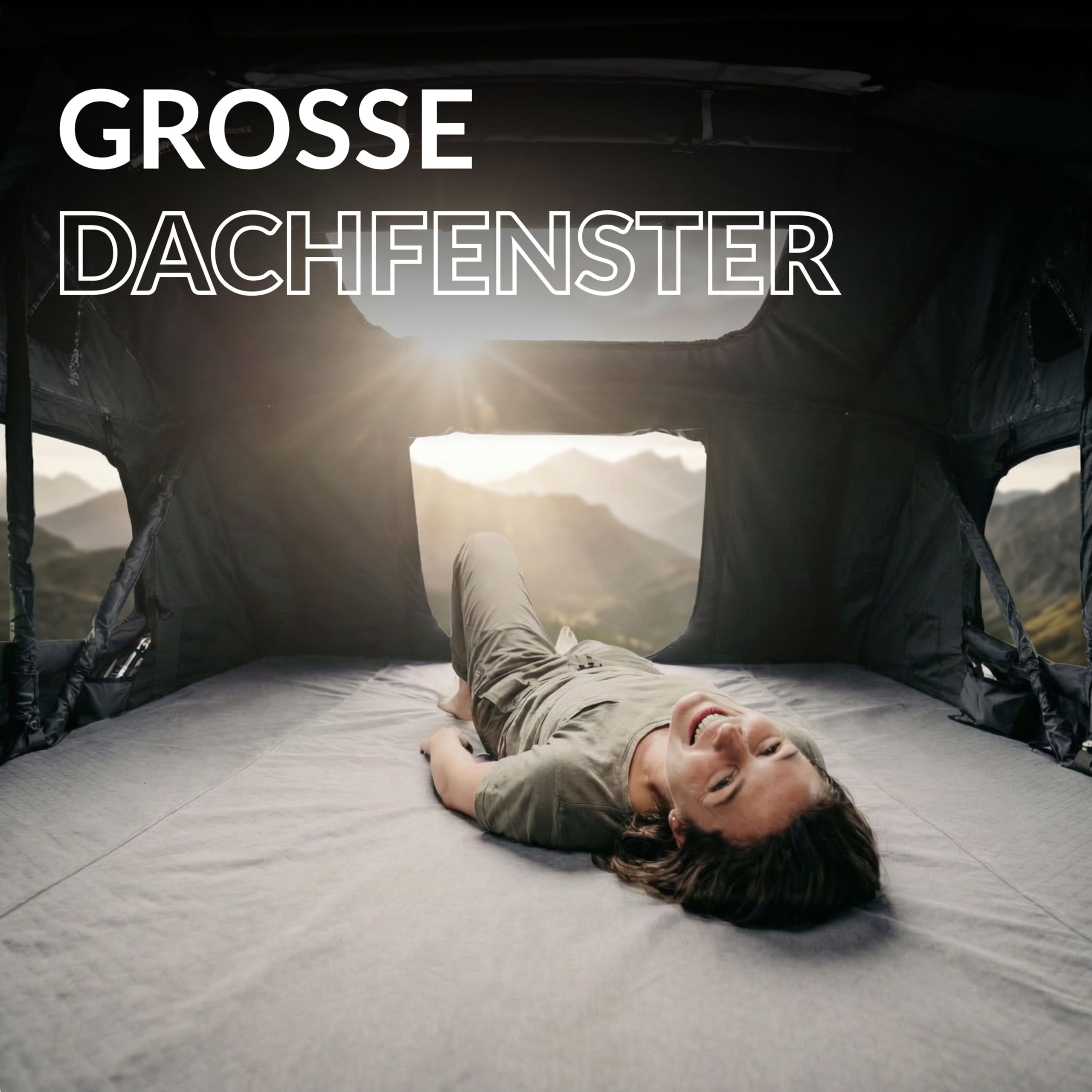 Owen® Two+ Dachzelt | Verfügbar mit Vorzelt-Option | Wählbare Farben | Geräumiges, Komfortables Autodachzelt | Ideal für Auto-Camping | Vielseitiges Campingzubehör