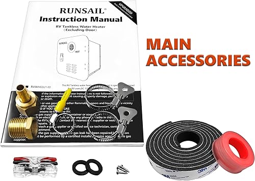 Vista 18 de RUNSAIL® Puerta de calentador de agua sin tanque para caravana, kit de puerta negra de 15 x 18 pulgadas, solo apto para calentador de agua sin