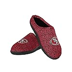 FOCO NFL San Francisco 49ers Men\'s Poly Knit Cup Sole Slipper, Team Color, Small (7-8)