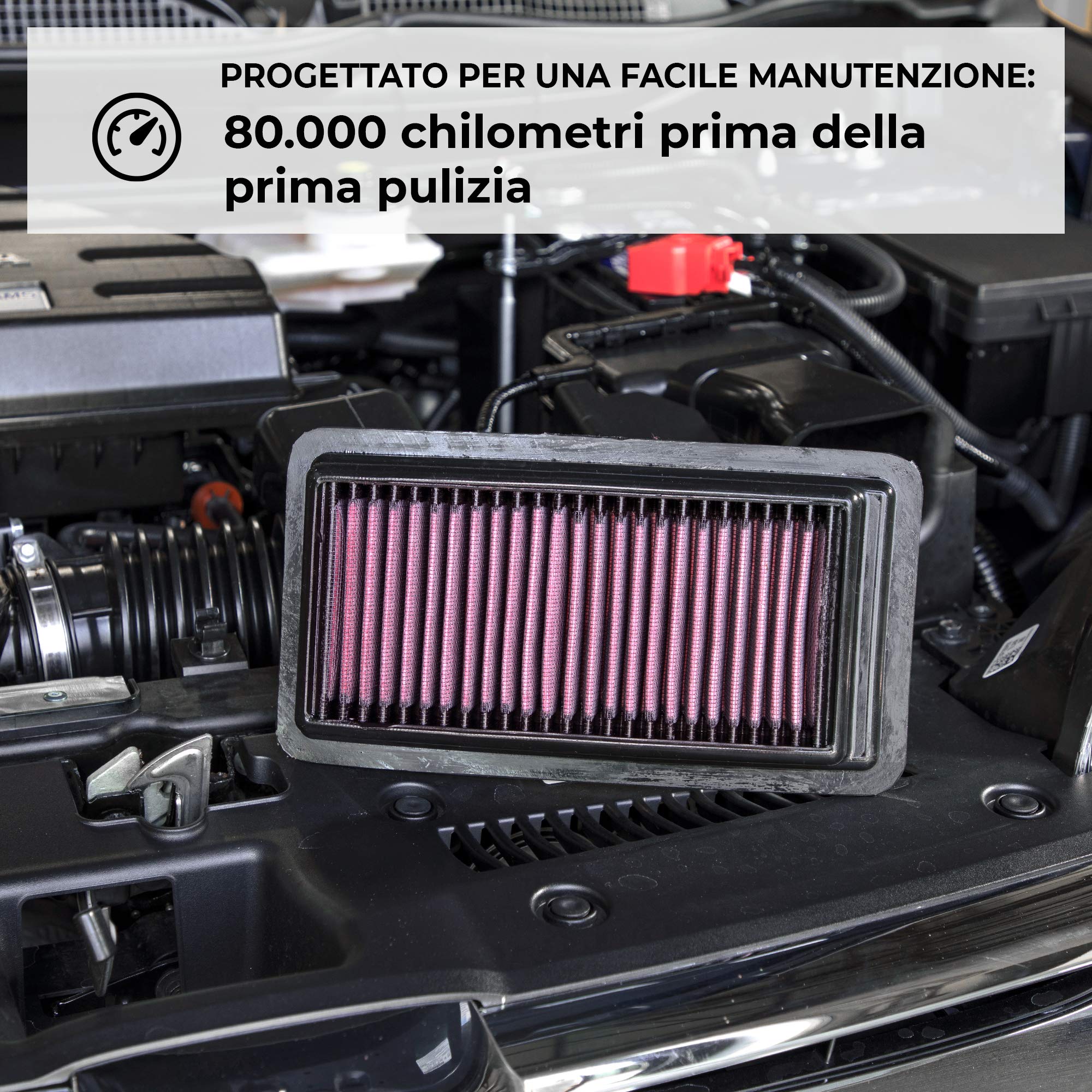 K&N 33-2850 Filtri Aria Sostitutivi Auto, Lavabile e Riutilizzabile