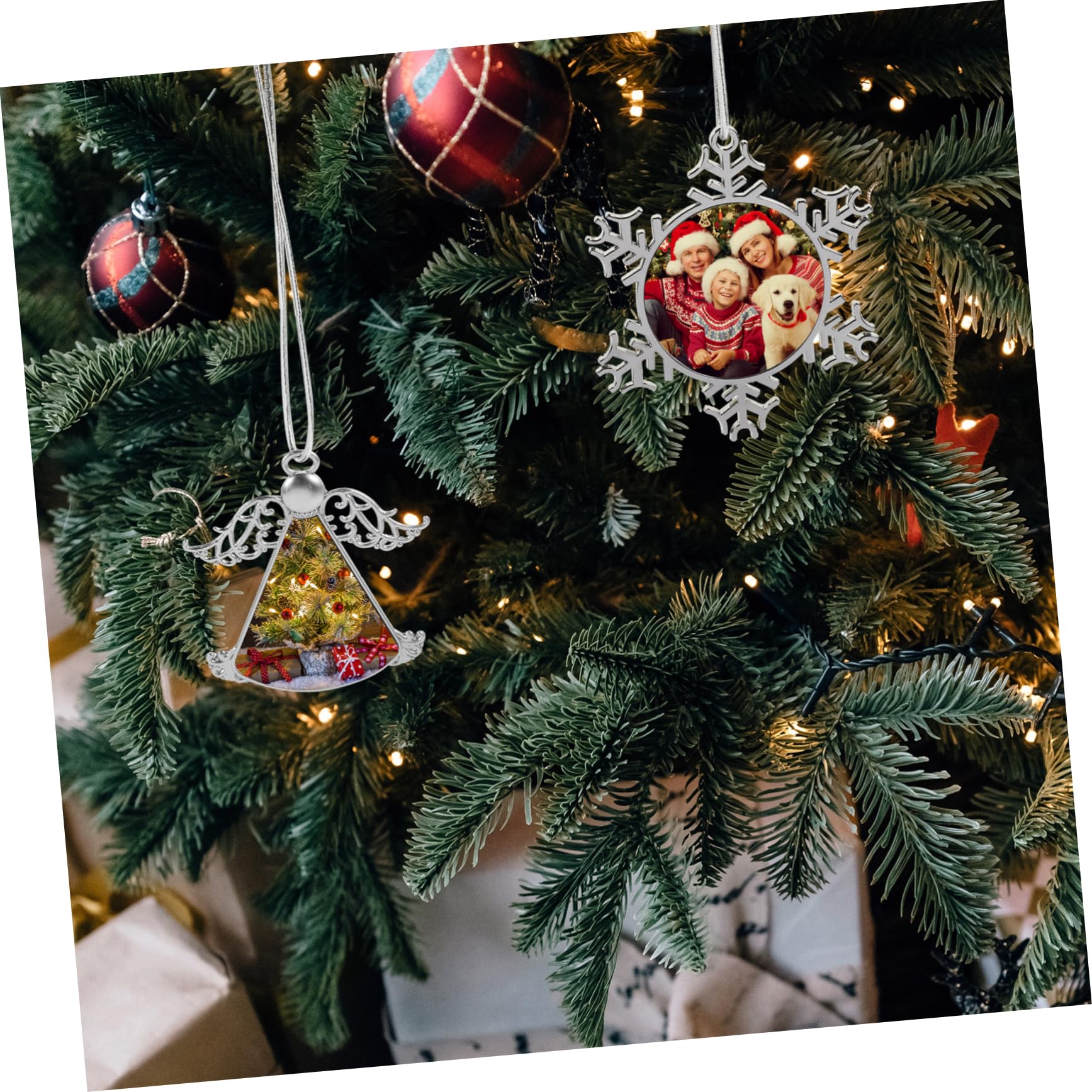 PRETYZOOM 10 STK Sublimation Schneeflocke Weihnachtsbedarf Weihnachtsbaum anhänger personalisierte weihnachtsdeko Kinder weihnachtsdeko Weihnachtsfeier-Layout-Requisite Sublimationsornamente