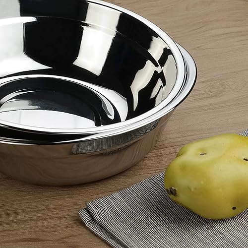 Miniatura 7 de Morcte Paquete de 4 cuencos de preparación de metal de acero inoxidable, tazón para mezclar, 2 cuartos de galón