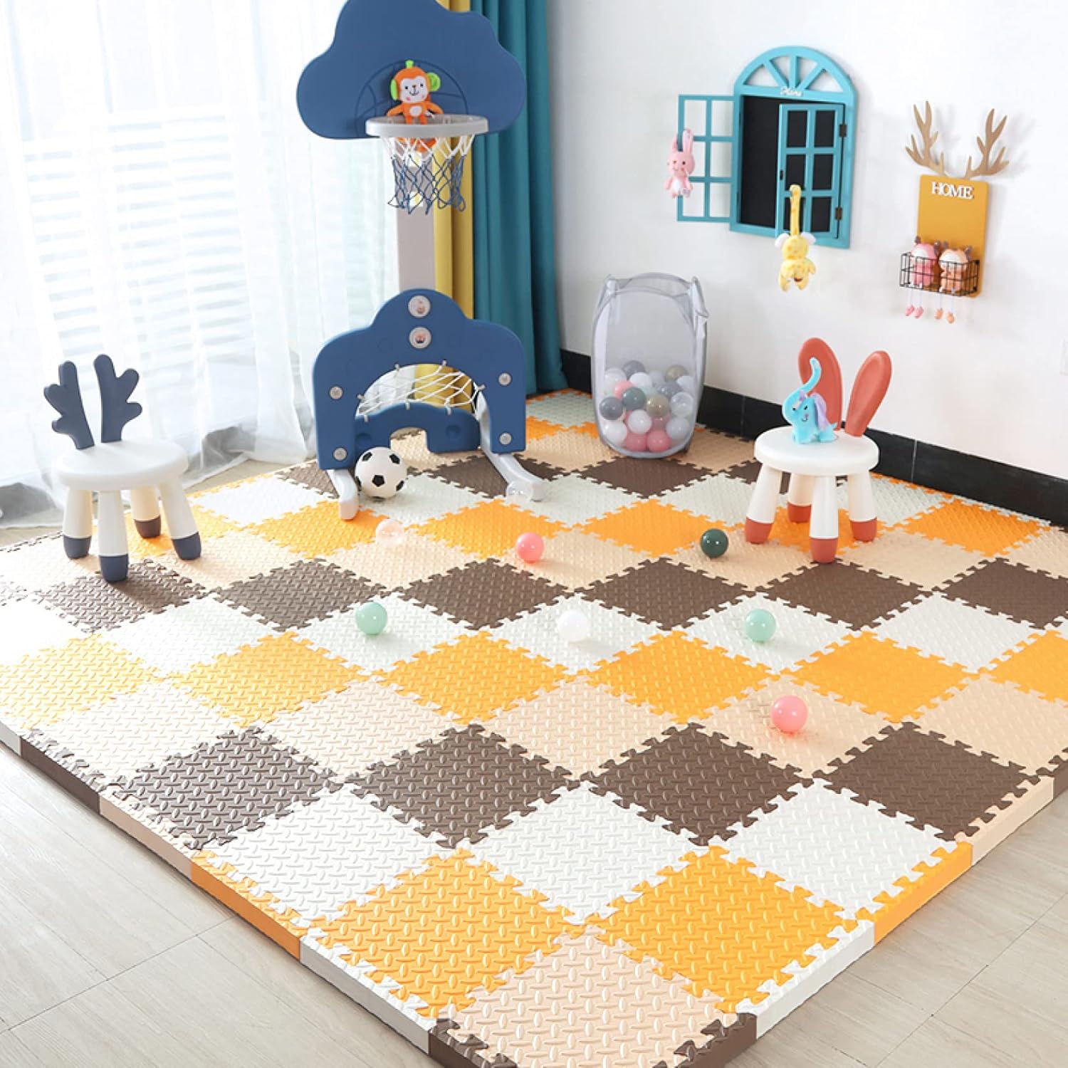 Joint Mat Kids Corner 60 * 60 * 2.5 * 4 Carpet Floor Mat Flooring Scratch Prevention Floor Mat Mat Cushion Mat (Color 1 30 * 30 * 2.5 * 32)