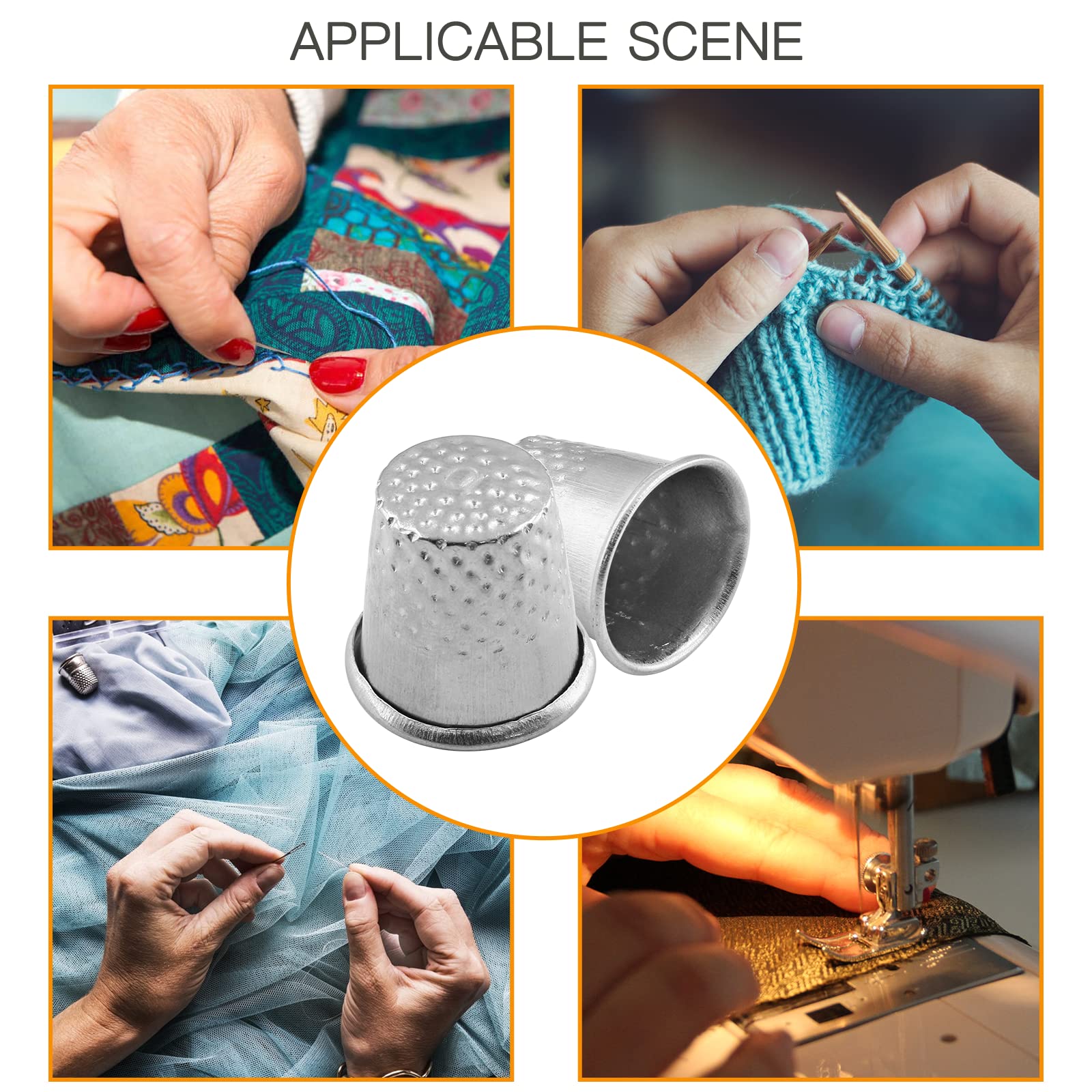 30 dedales de costura de metal, dedales acolchados, protector de dedos, dedales plateados para coser a mano, accesorios de manualidades