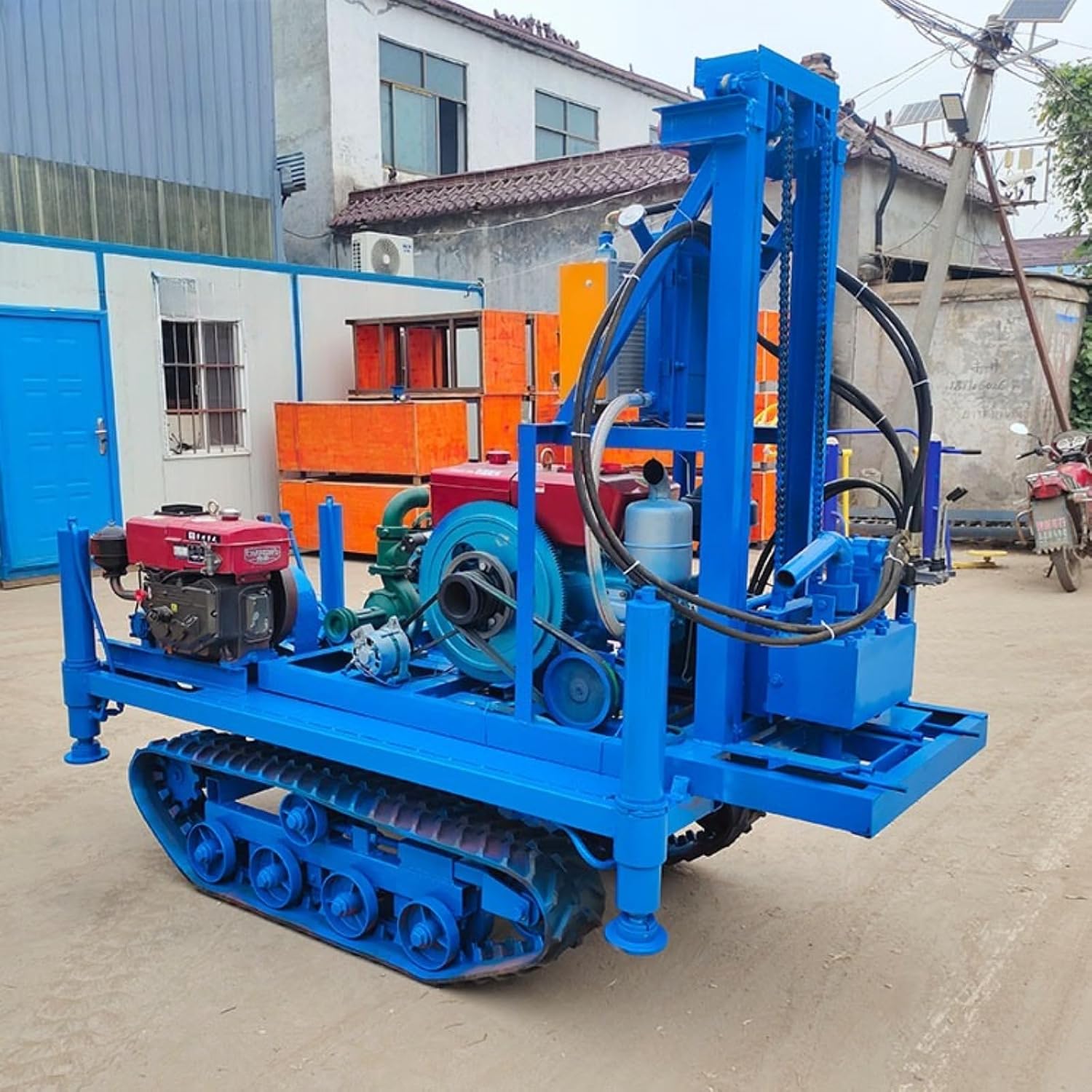All Terrain Hydraulic Borehole Drilling Rig Portable Water Well Drill Machine Industrial Mini Water Well Drilling Rig for Geological Survey, Remote Areas & Construction Sites