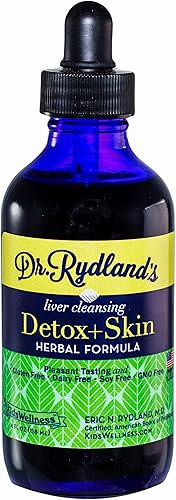 Dr. Rydland's Suplemento de hierbas | Creado por KidsWellness | Seguro y eficaz para bebés a adultos | Desintoxicación y piel | Alivia eccema,