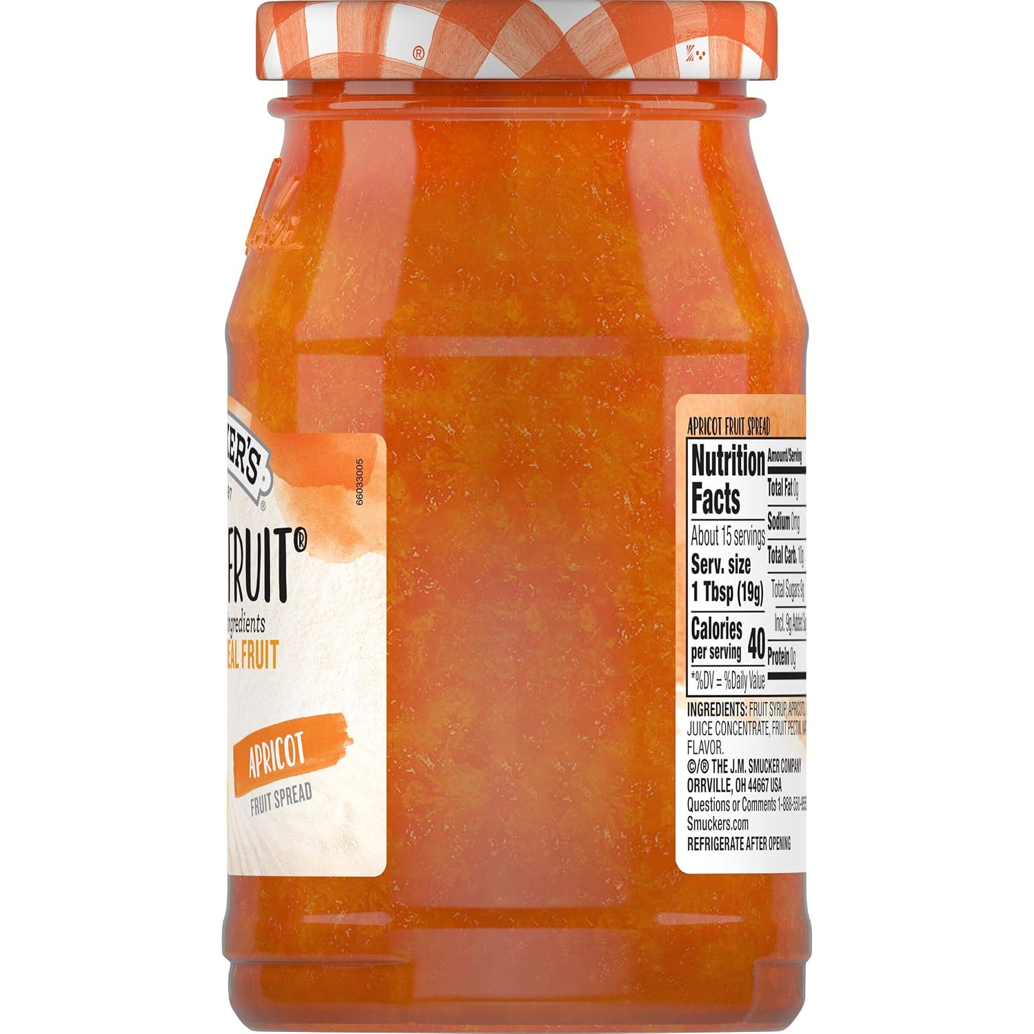 Smucker's Simply Fruit Apricot Spreadable Fruit, 10 Ounces