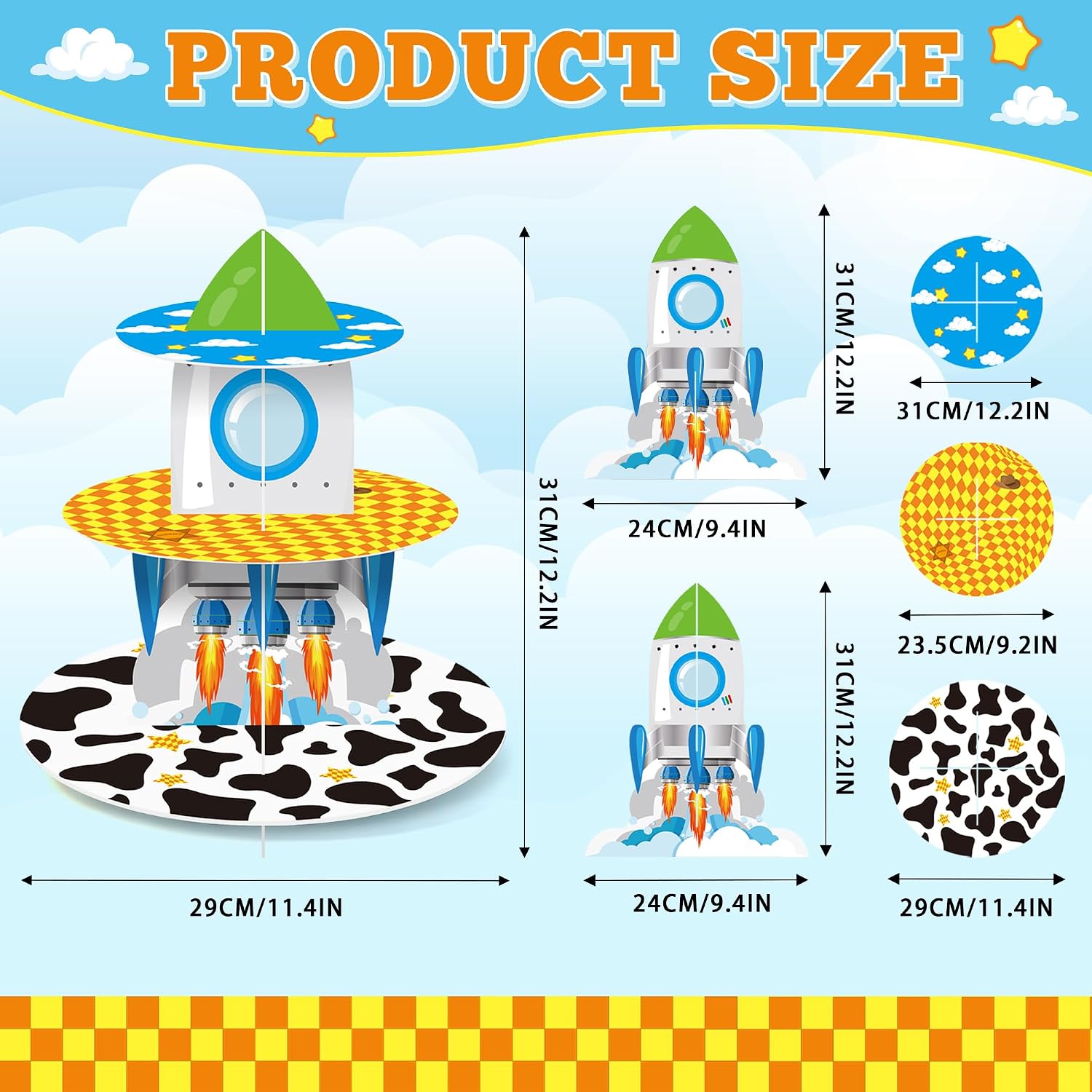 3‑Tier Cartoon Story Cupcake Stand Cartoon Theme Birthday Party Decorations image 5