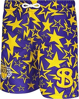 NBA Officially Licensed Men's Buckie Mesh Ultimate Basketball Shorts - OG Fit, Los Angeles Lakers, Team Color, Medium