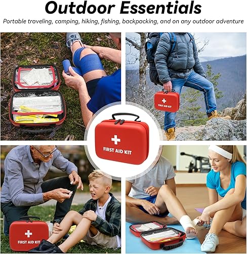 Miniatura 7 de Faylapa Bolsa vacía de primeros auxilios para automóvil, 9 x 7 x 3 pulgadas, funda impermeable para viajes, barco, oficina, deportes, senderismo, al