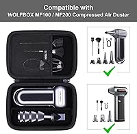 Vista 2 de LTGEM Air Duster Case Compatible with WOLFBOX MF100 / MF200 Electric Air Duster and Compressed Air Dusters, Black(Case Only)