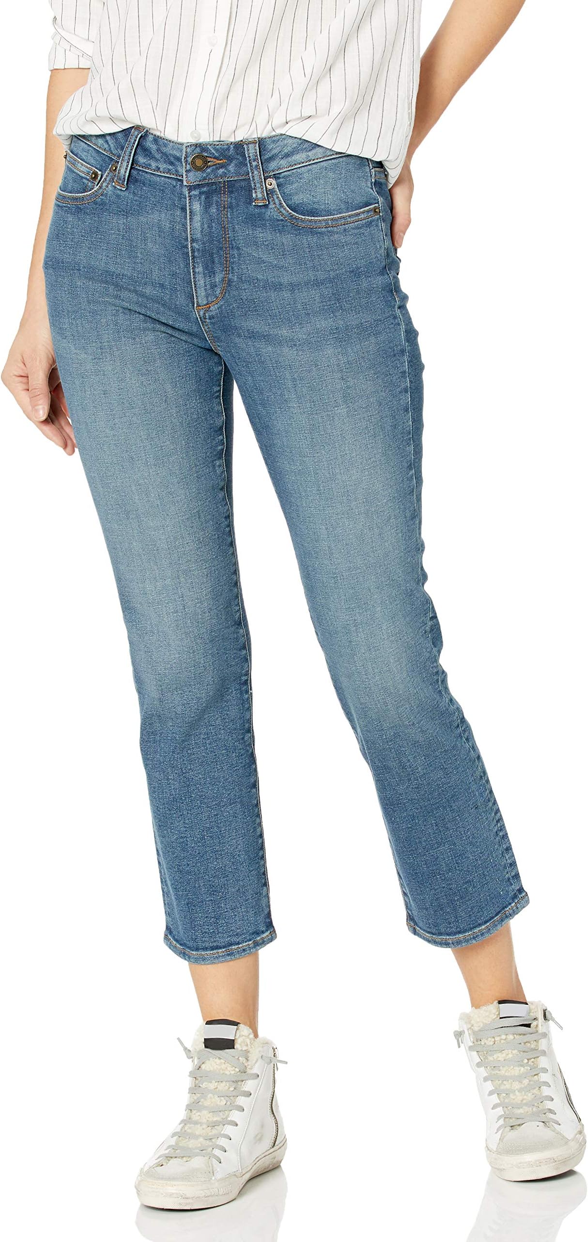 Goodthreads Women's Mid-Rise Crop Straight Jeans