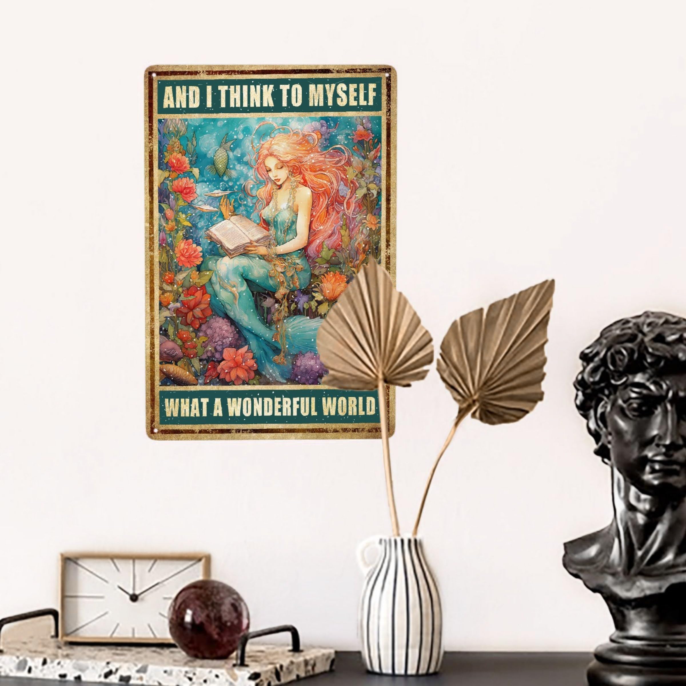 Poster In Alluminio Vintage 'And I Think To Myself' – 20x30 Cm, Decorazione Da Parete Per Bar, Casa, Ufficio