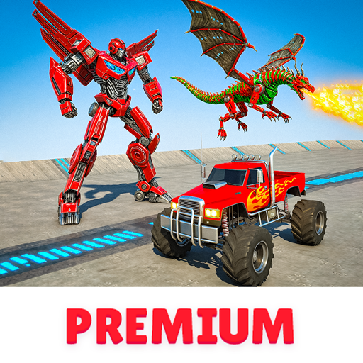 Drachenroboter-Kampf-Flug-Schießspiele – Roboterspiele – Premium