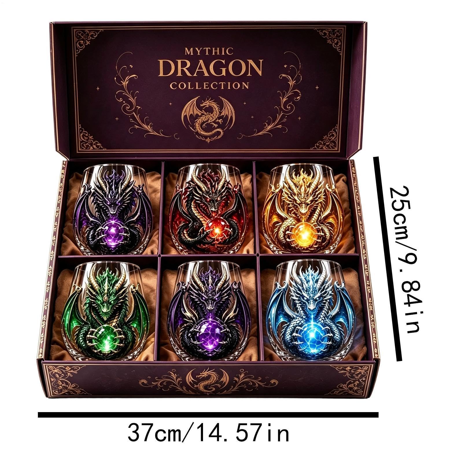 Verres à whisky - 3D Dragon sans pied - Réutilisables