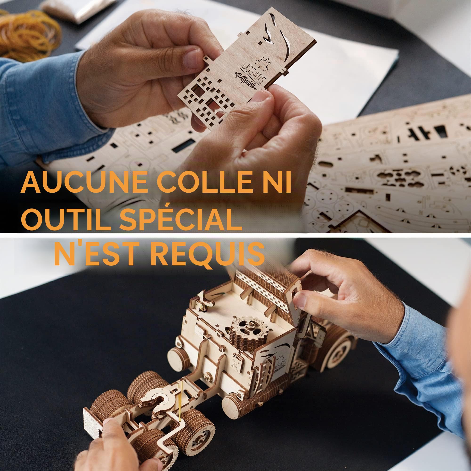 Kit de Bricolage de Camion UGEARS - Modèle de Camion Lourd garçon Cadeau de fête des pères - Modèle de Bricolage Miniature en contreplaqué - Idée Cadeau Unique et intéressante VM-03