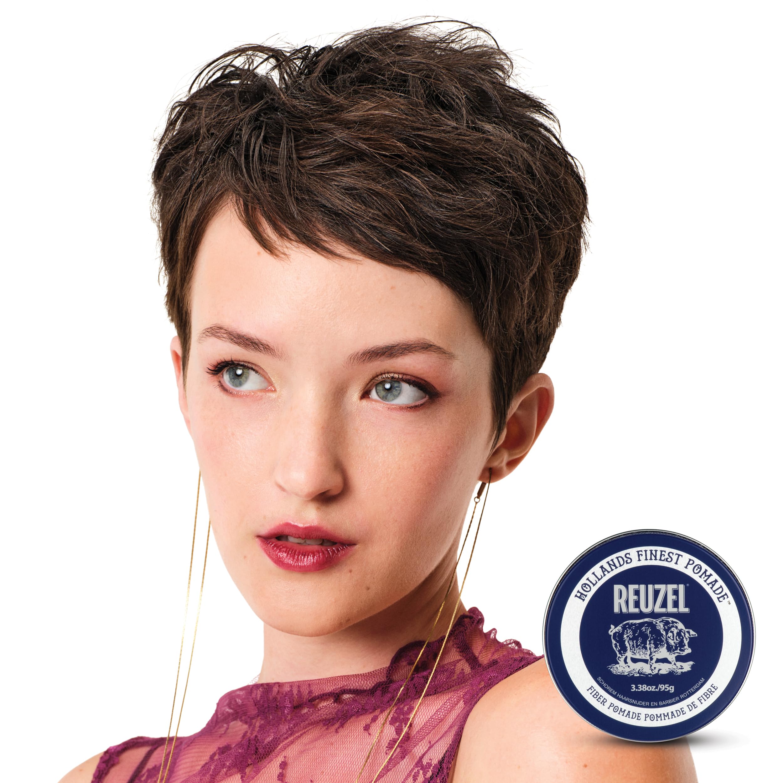 Reuzel 2026 Road Trip, pommade fibre, pommade à faible brillance, tenue ferme pour un look texturé et plus volumineux, facile à recoiffer, 95g + format voyage gratuit 35g