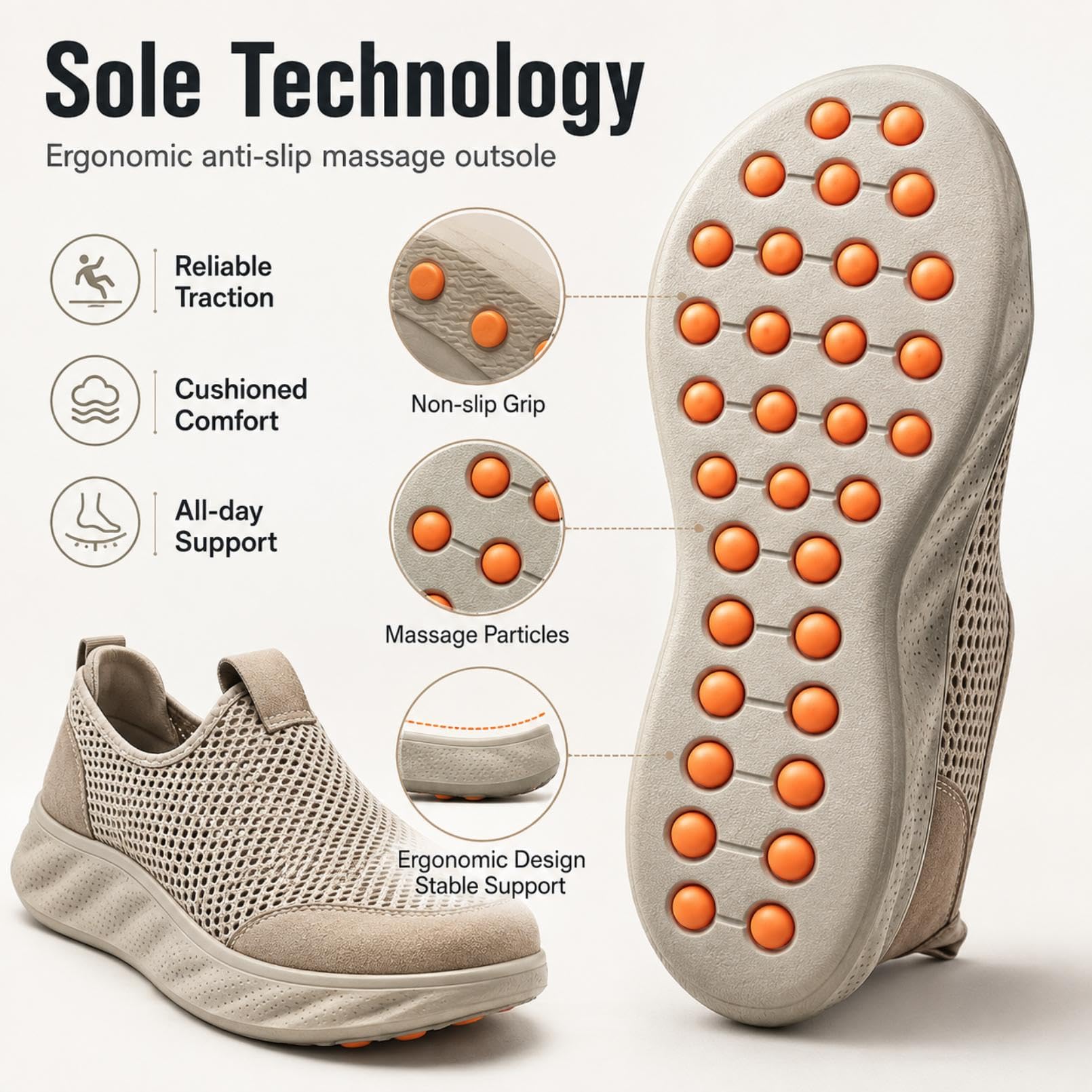 Generisch Diabetikerschuhe Herren Damen Schlupfschuh Orthopädische Wandersneaker