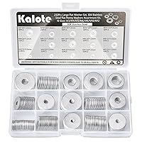 Vista 9 de Kit de surtido de 1205 arandelas planas de nailon - M2 M2.5 M3 M4 M5 M6 M8 M10 arandelas planas para tornillos y pernos - Arandelas de plástico