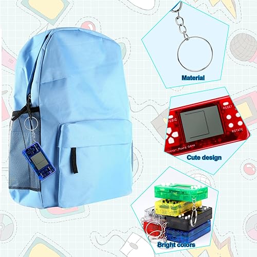 Miniatura 5 de Hazms Llavero de 6 colores para fiestas de videojuegos, 6 colores, suministros de fiesta para niños, recuerdos de videojuegos