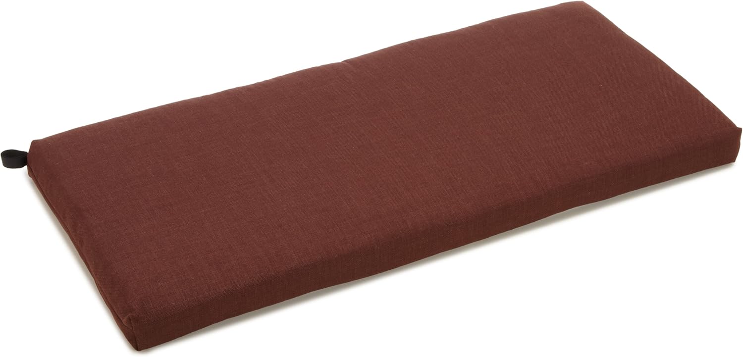 Blazing Needles Outdoor Spun Poly 19-Inch by 42-Inch by 3-1/2-Inch Bench Cushion, Lemon