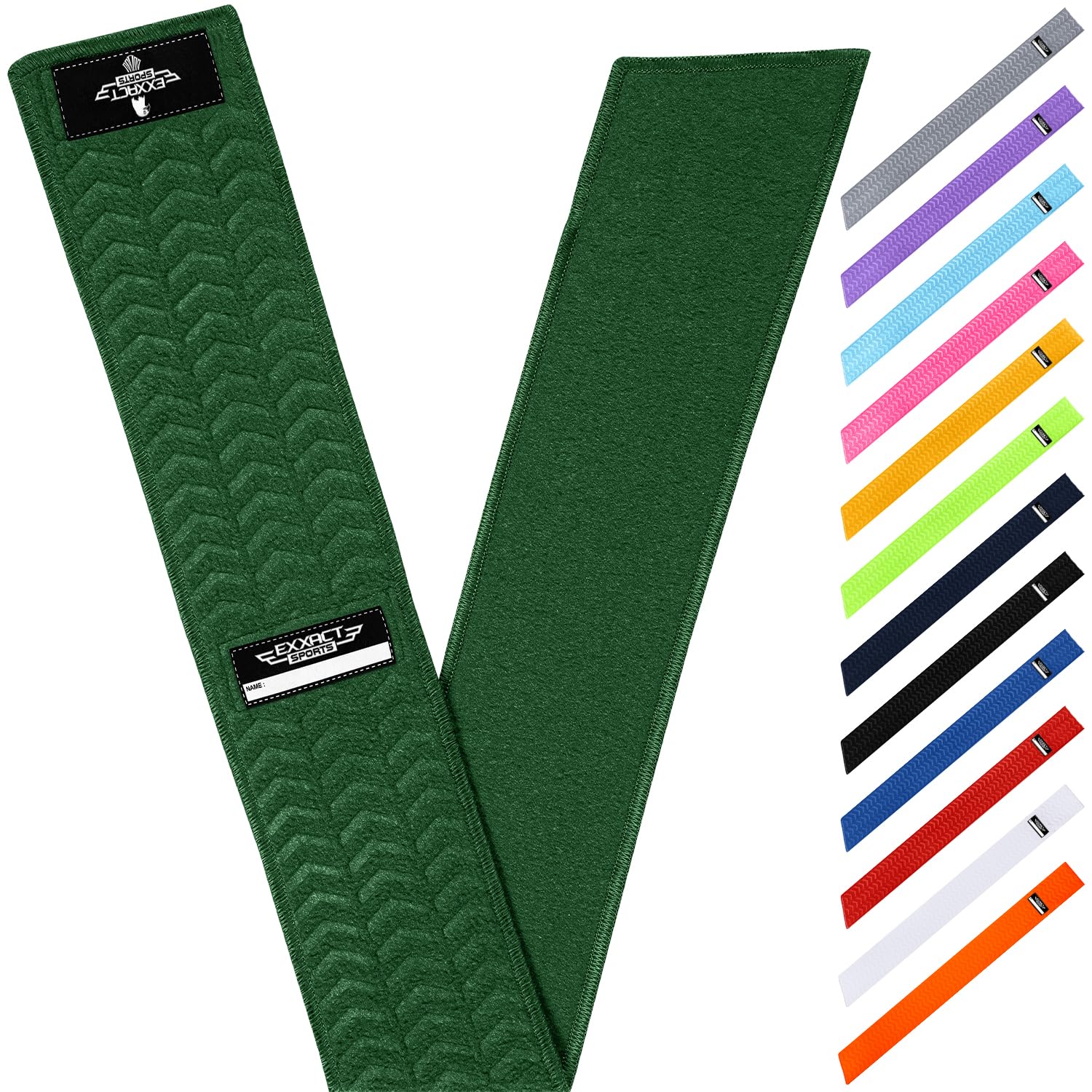Exxact Sports Streamer Towel Football with Hook & Loop Fastener, Ultra Light Quarterback QB Football Towel to Clean Hands, Visor, Gloves - Highly Absorbent, Quick-Dry (Dark Green)