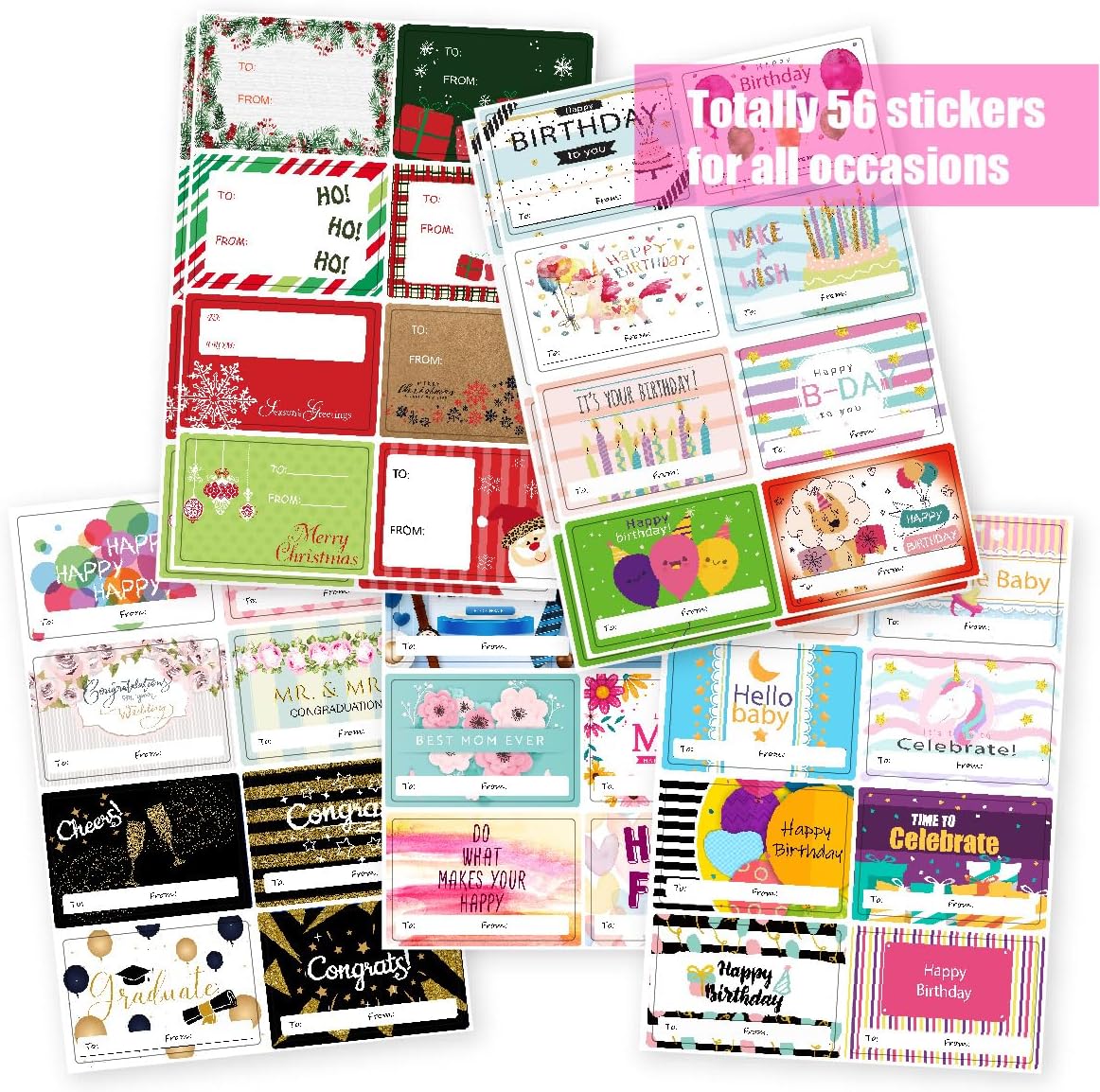 12 Packs Extra Large Gift Box Bulk With All-Occasions Stickers