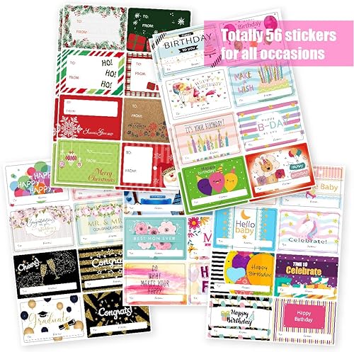 Miniatura 6 de Paquete de 12 cajas de regalo extragrandes a granel con calcomanías para todas las ocasiones, cajas de regalo blancas de alta calidad de 17 x 13 x 4