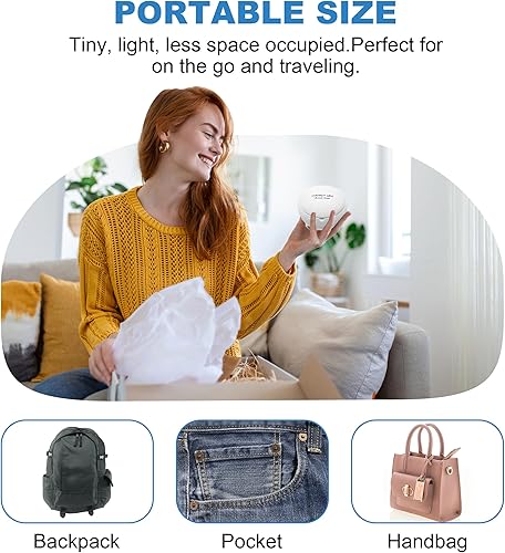 Miniatura 5 de Limpiador ultrasónico de lentes de contacto recargable con espejo de tocador compacto para lentes de contacto, soporte de limpieza rápida, se adapta