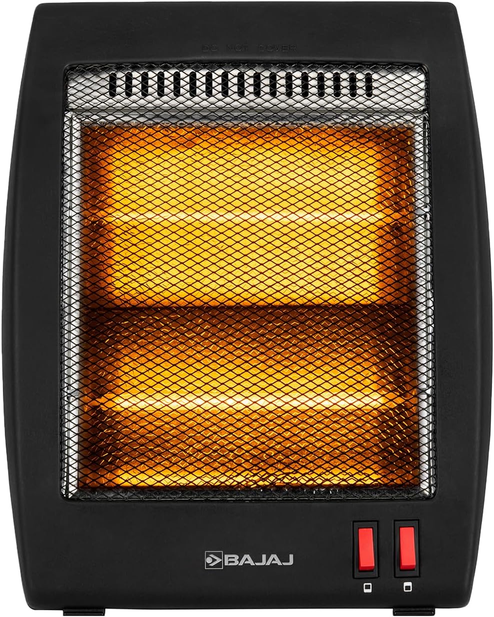 RHX-2 Halogen Heater | 2 Heat Settings-400W/800 Watts | Noiseless Operation | DuraElement With 1-Yr Heating Element Warranty | Convection Room Heater For Winter | 2-Yr Warranty 【Black】
