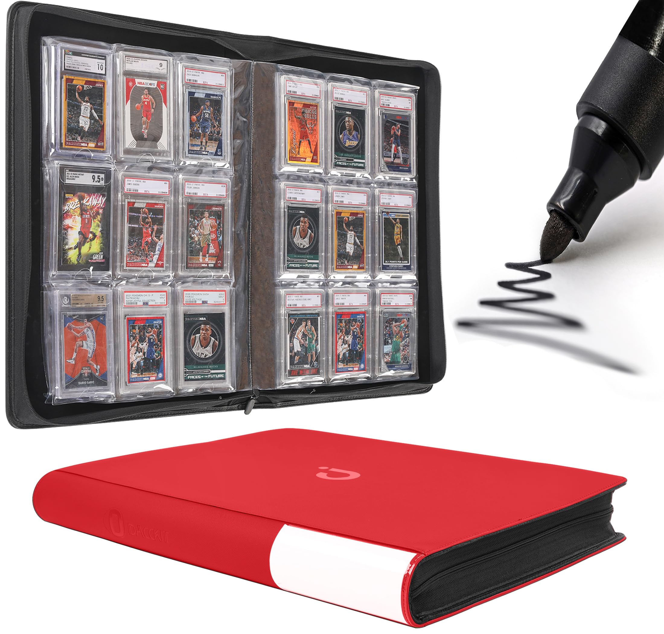 Slab Binder for Graded Cards,Holds 90 Card