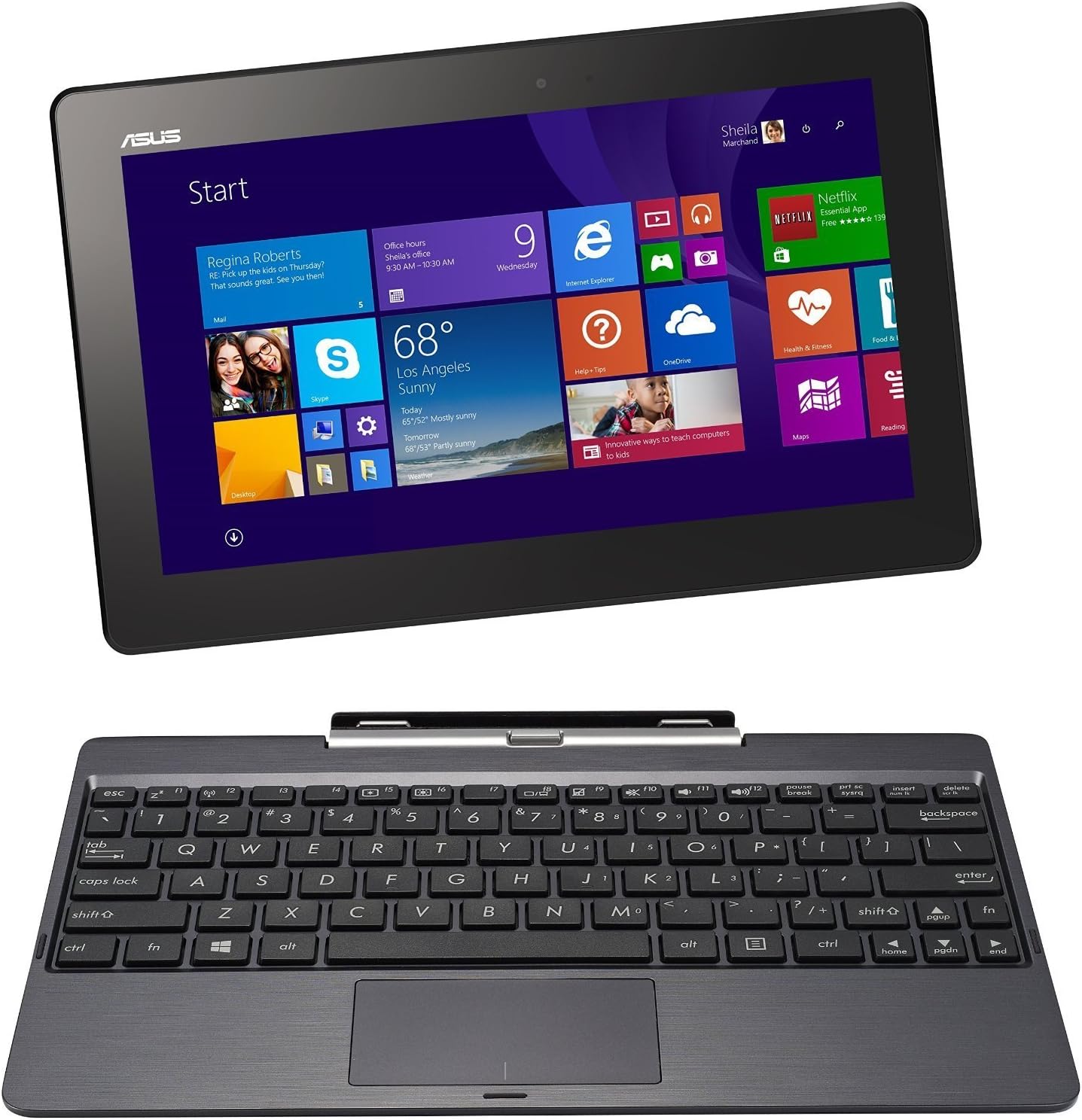 ASUS Transformer Book - Intel Atom - 2GB Memory 500GB [Keyboard Dock] HDD 32GB SSD - 10.1" Touchscreen Tablet - Windows 8.1 (Renewed)