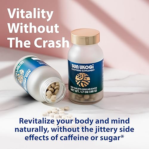 Miniatura 5 de Sun Chlorella Sun Ukogi Eleuthero Root 200 mg Suplemento de ginseng siberiano Adaptógeno natural bienestar y resistencia suplemento para mujeres