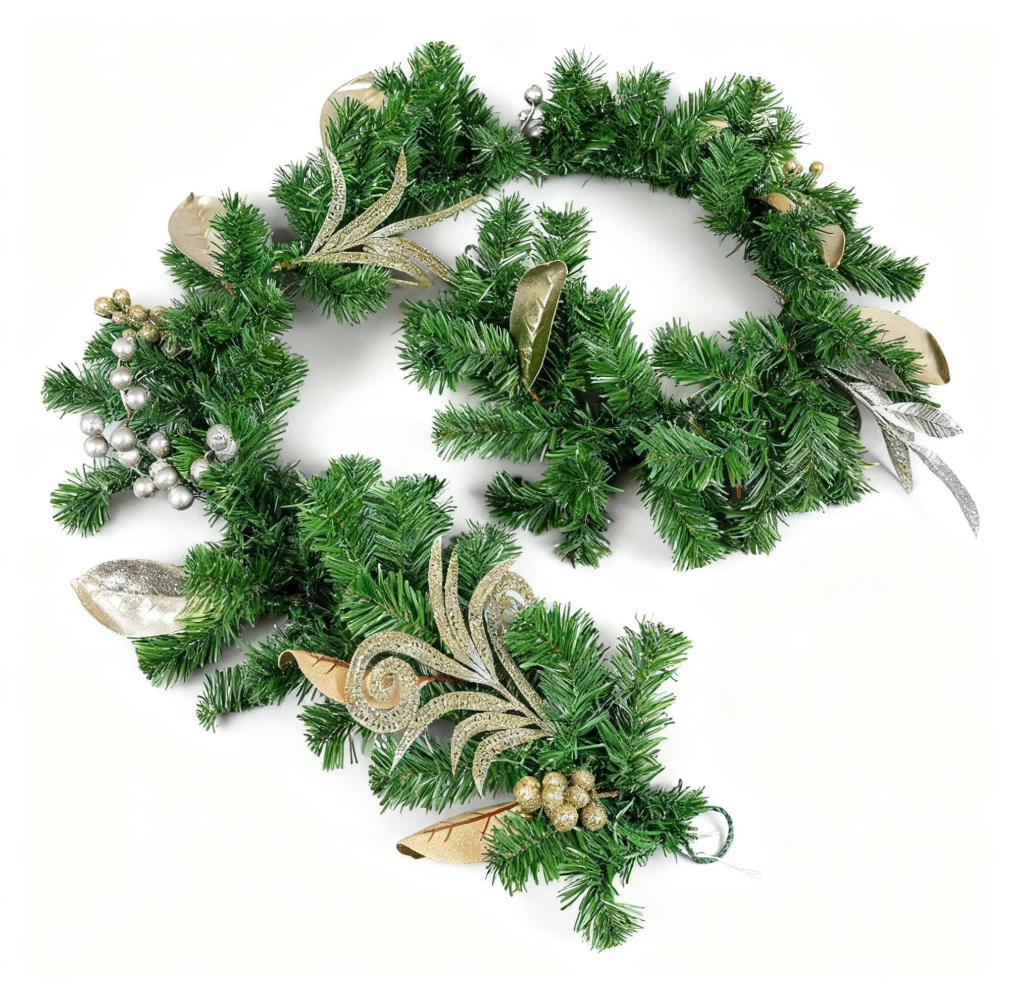 Shatchi 2M Garland With Champagne And Silver Decoration from B&Q