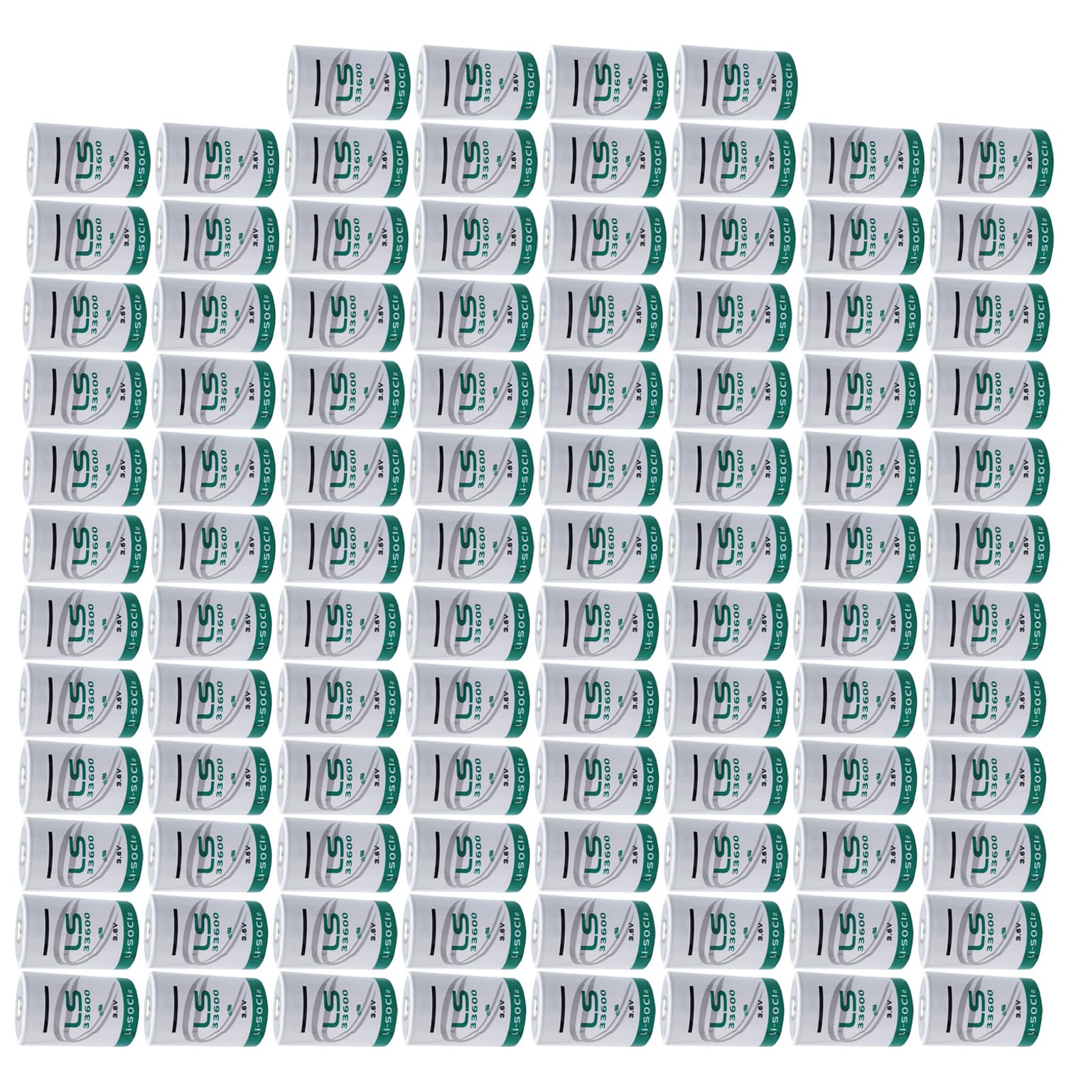 XCGonSa 100-Pack 3.6V 17000mAh LS33600 Battery for LS33600 D Size Lithium Thionyl Chloride Battery